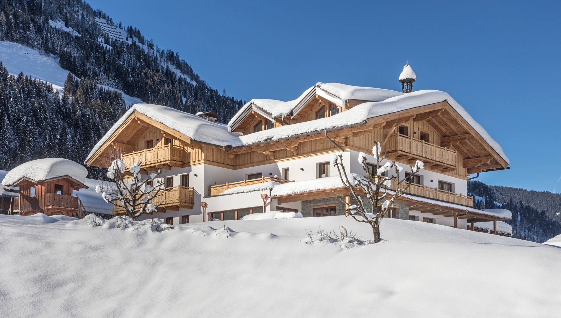 Bauernhof Stockham im Winter